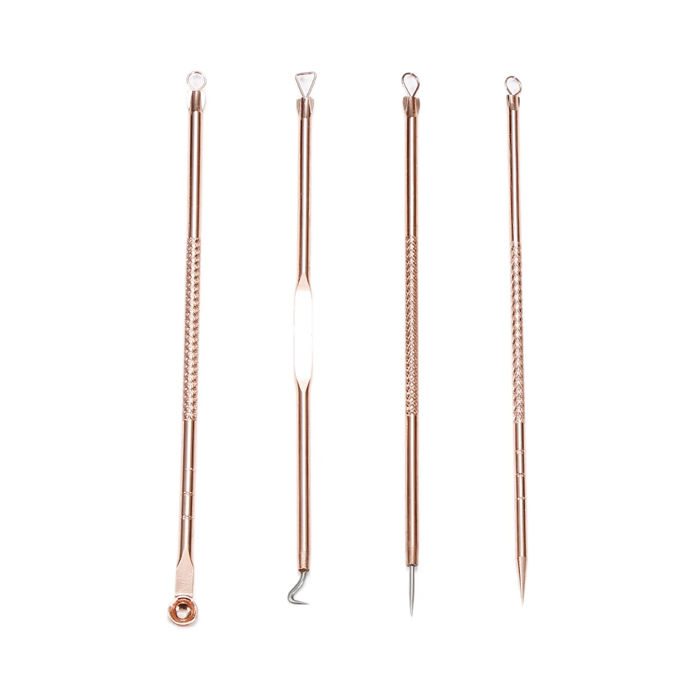 4 шт. для удаления угрей игл акне из углеродистой стали экстрактор пятен и