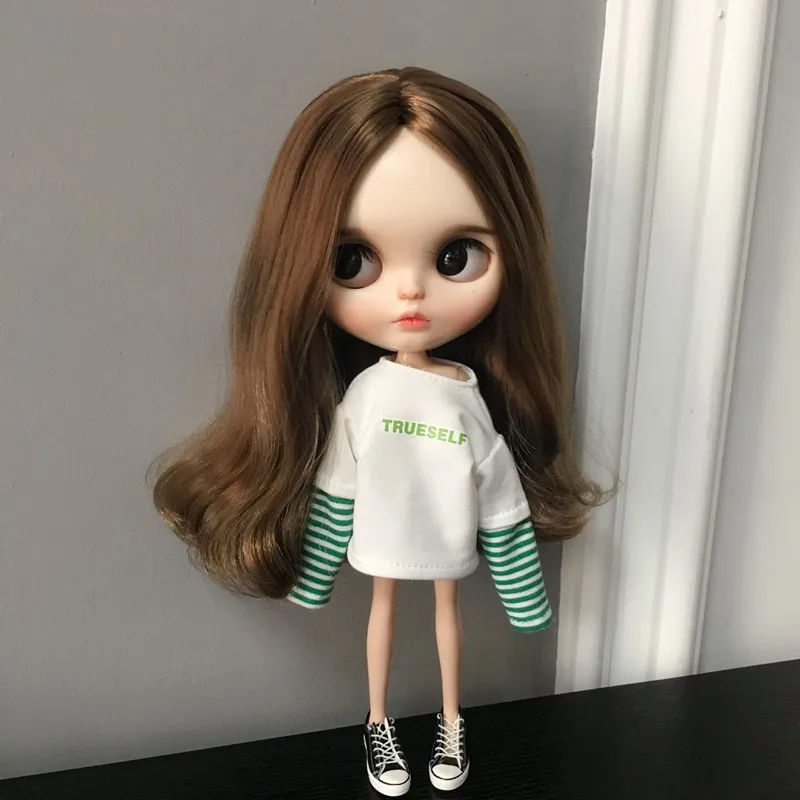 Одежда для куклы Blyth полосатая Повседневная футболка azone ob24 ob27 аксессуары кукол