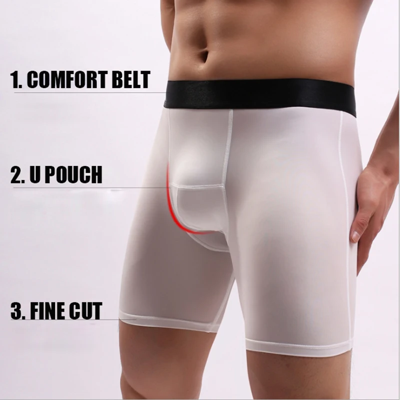 Марлевые шорты Боксеры длинные Ethika трусы-боксеры из Ice Silk Homme сексуальное Calecon Ethika Мужское нижнее белье боксеры для мужчин нижнее белье шорты для мужчин