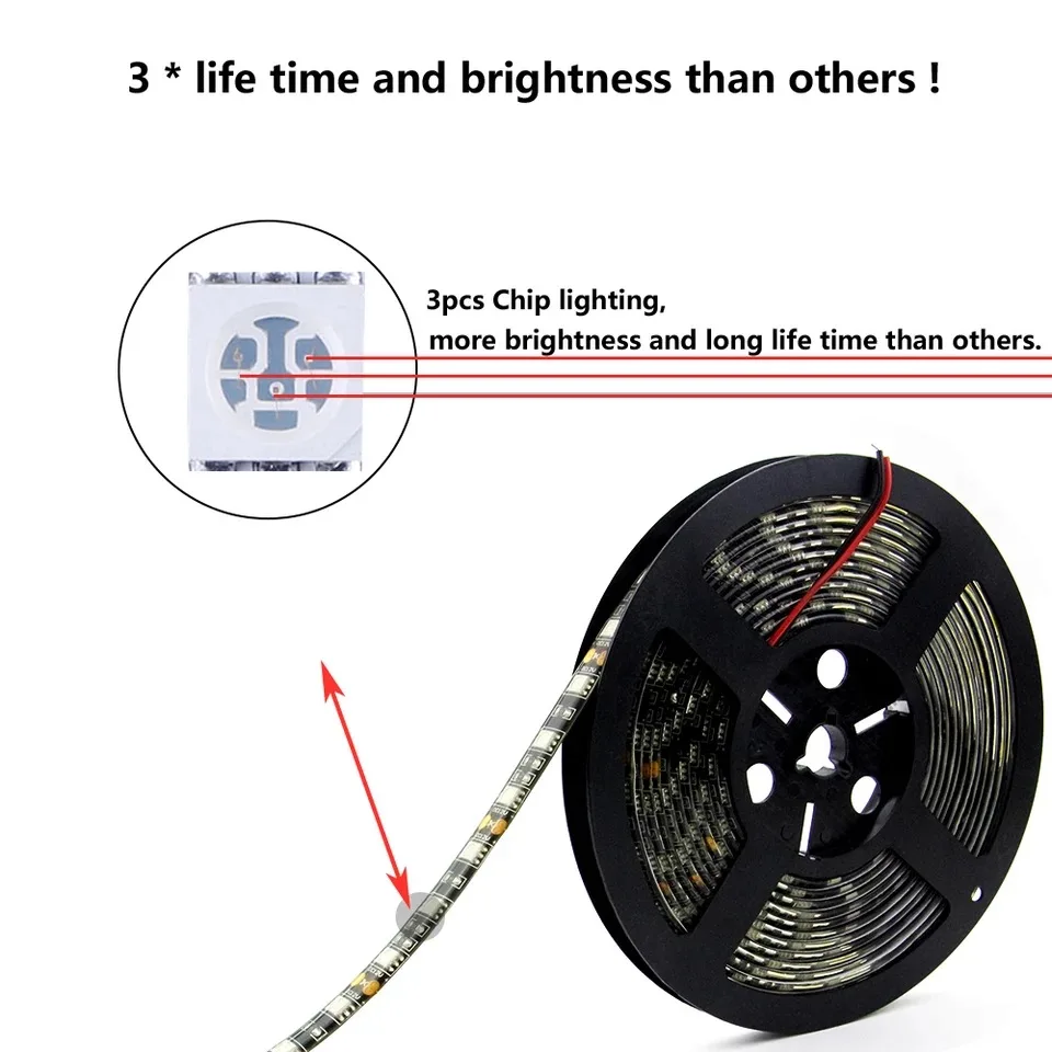 Высококачественная светодиодная ленсветильник высокой яркости 5050 DC12 в Гибкая