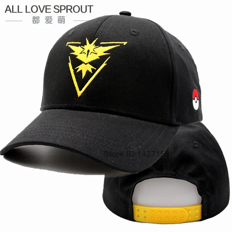 Горячая игра Покемон го плоская шляпа желтый красный синий бейсбольная кепка