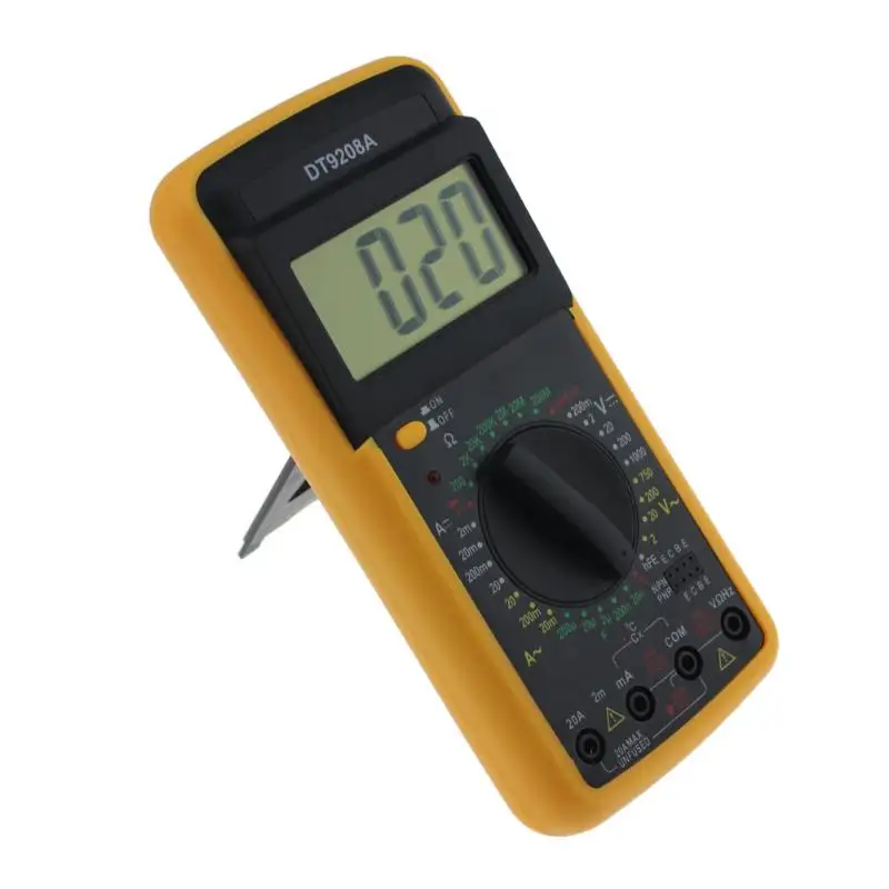 DT-9208A AC DC LCD Дисплей Профессиональный портативный тестер Цифровой мультиметр Вольтметр мультитестерный Амперметр Температура