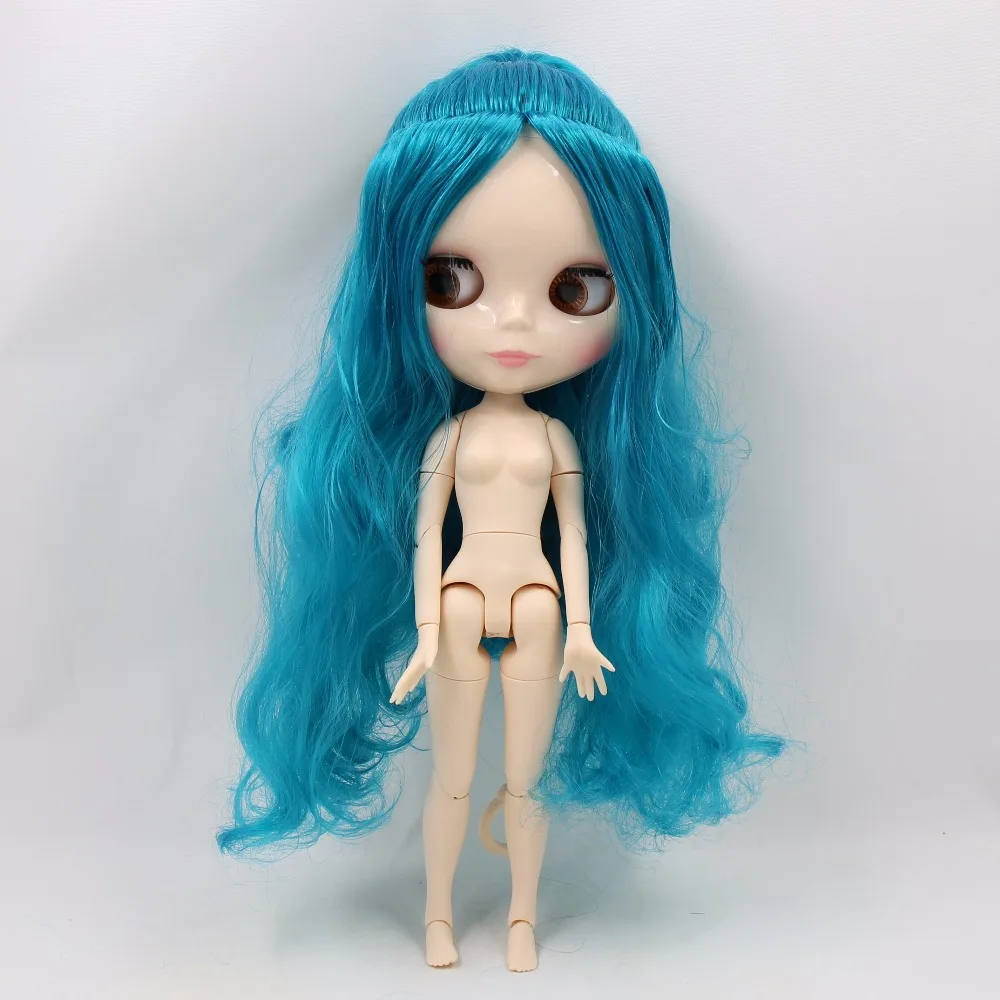 Кукла blyth icy 280BL4302 голубые волосы белая кожа суставы как Самурай|Куклы| |
