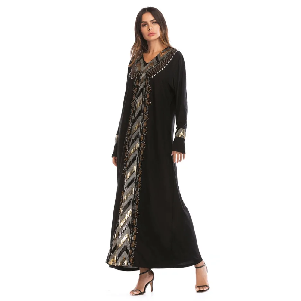 Мусульманское платье abayas длинное макси для женщин Абая джилбаб Дубаи кафтан