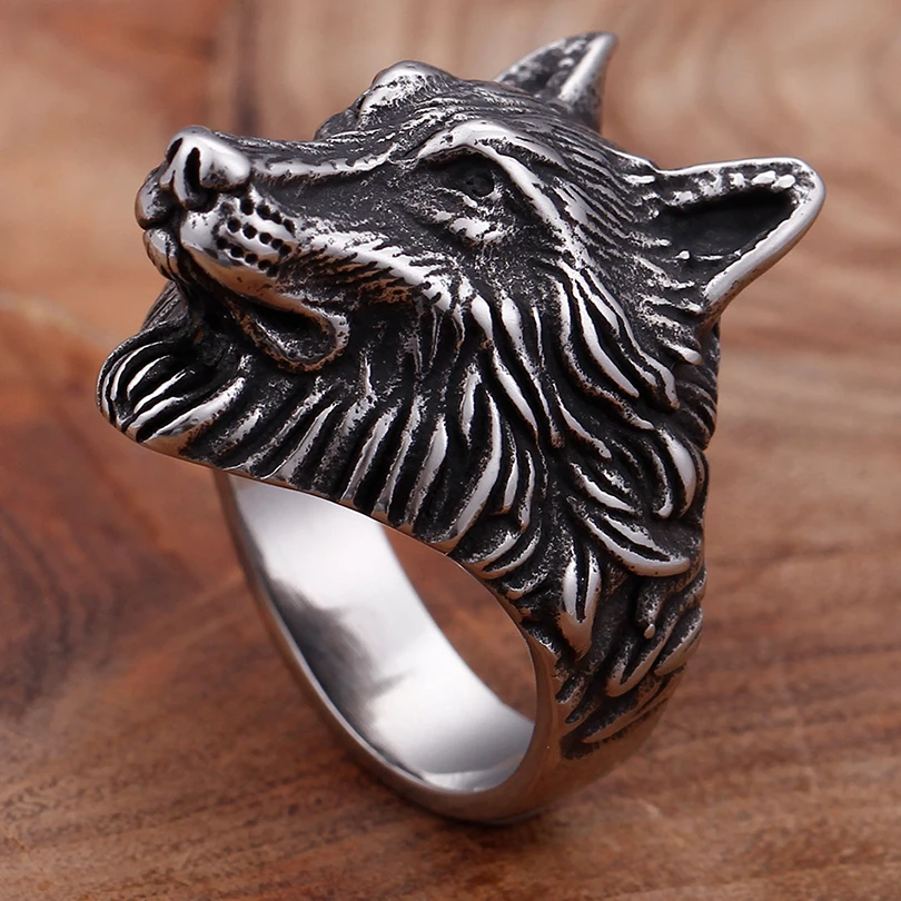 Мужские хипстерские кольца Goth Rocker metaler золотистое кольцо из нержавеющей стали с