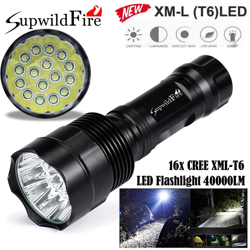 SupwildFire открытый спортивный велосипед велосипедный фонарь 40000Lm 16x XML T6 LED 5 режимов