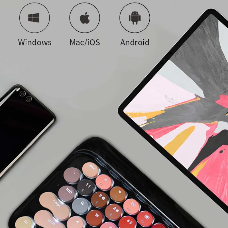 Xiaomi Mijia Lofree Беспроводная Bluetooth механическая клавиатура версия Блум Очаровательная игровая клавиатура с светодиодный подсветкой