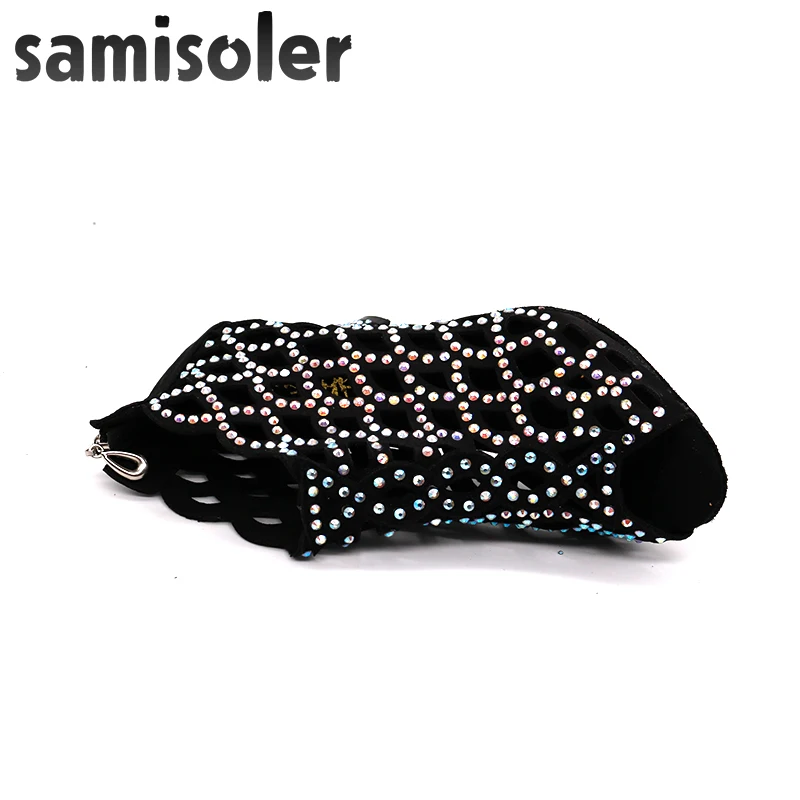 Танцевальные туфли Samisoler танцевальные на высоком каблуке со стразами для