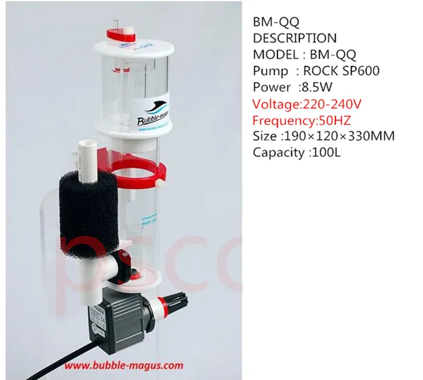 BMqq 220-240V BUBBLE-MAGUS NACQQ1 BMQQ1 BMQQ BMQQ2 NACQQ сепаратор белка Риф Танк коралловый пузырь Magus mini nano QQ1 подвесной на аквариум - Цвет: BMqq 220-240V