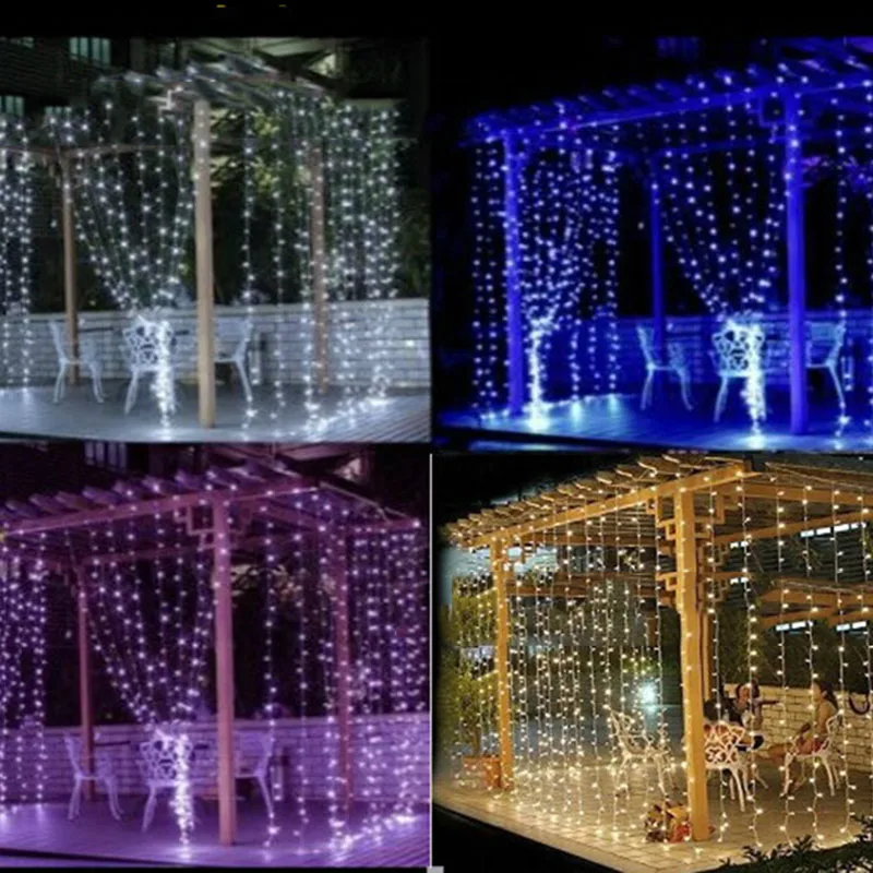 3 м Светодиодная лента для занавесок гирлянда домашней вечеринки Рождественская