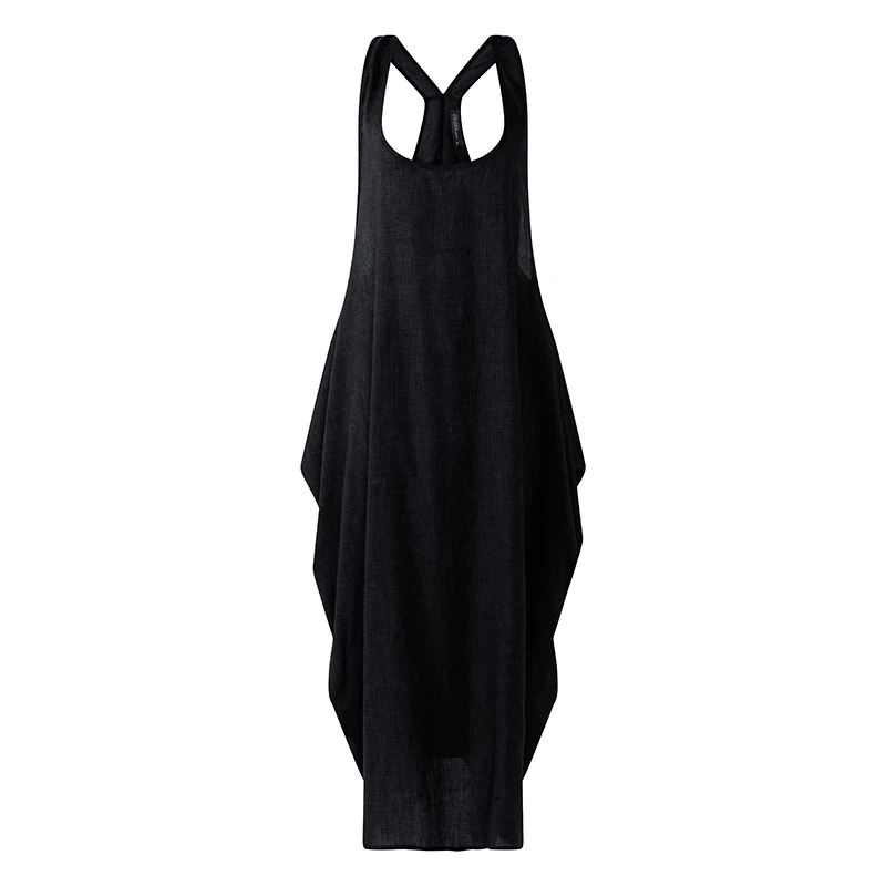 ZANZEA, женские платья, летнее платье, Vestido, без рукавов, однотонное, повседневное, макси, Vestidos, длинные платья, Robe Femme, сарафан размера плюс