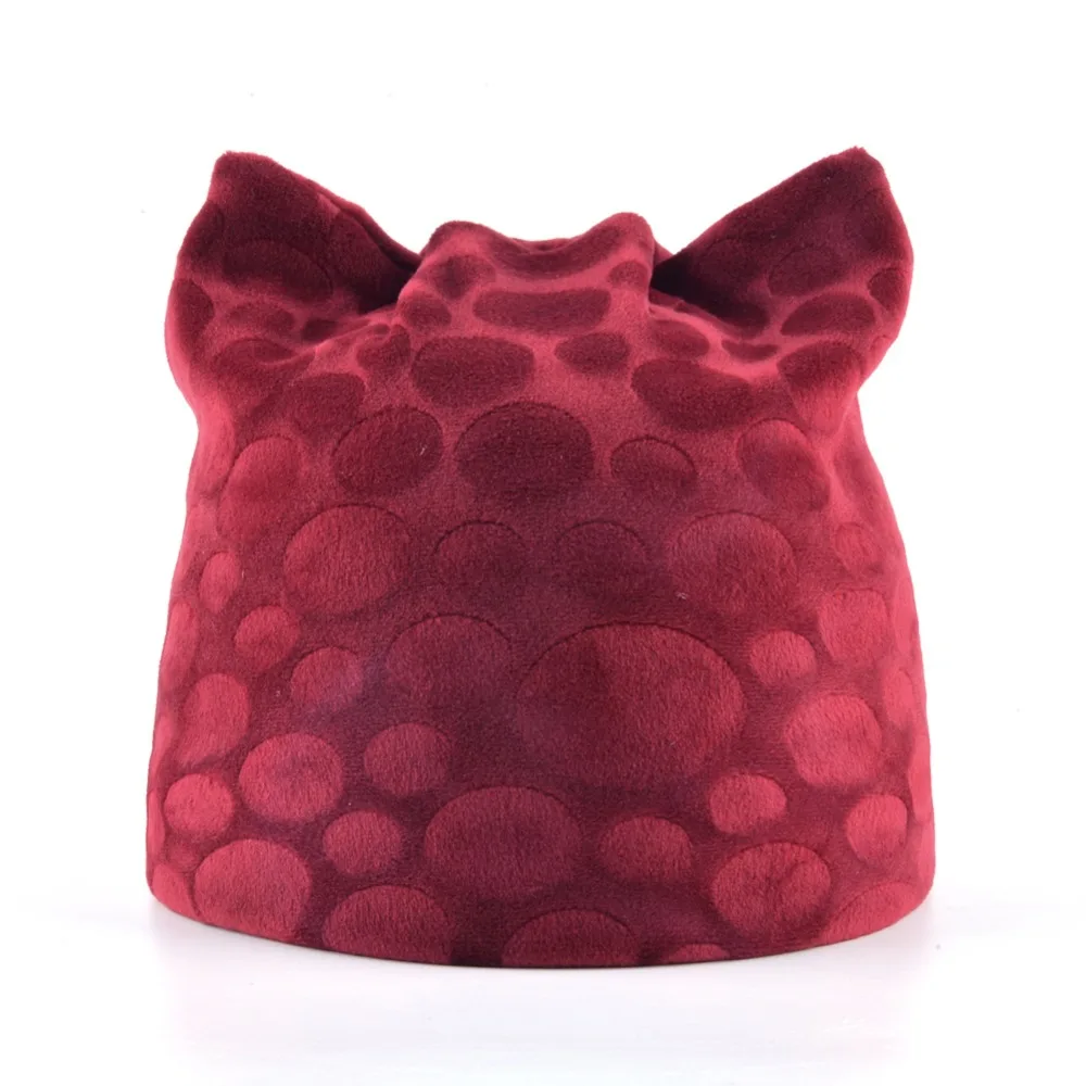 Милая Осенняя шапка TQMSMY с кошачьими косточками для женщин облегающая русские