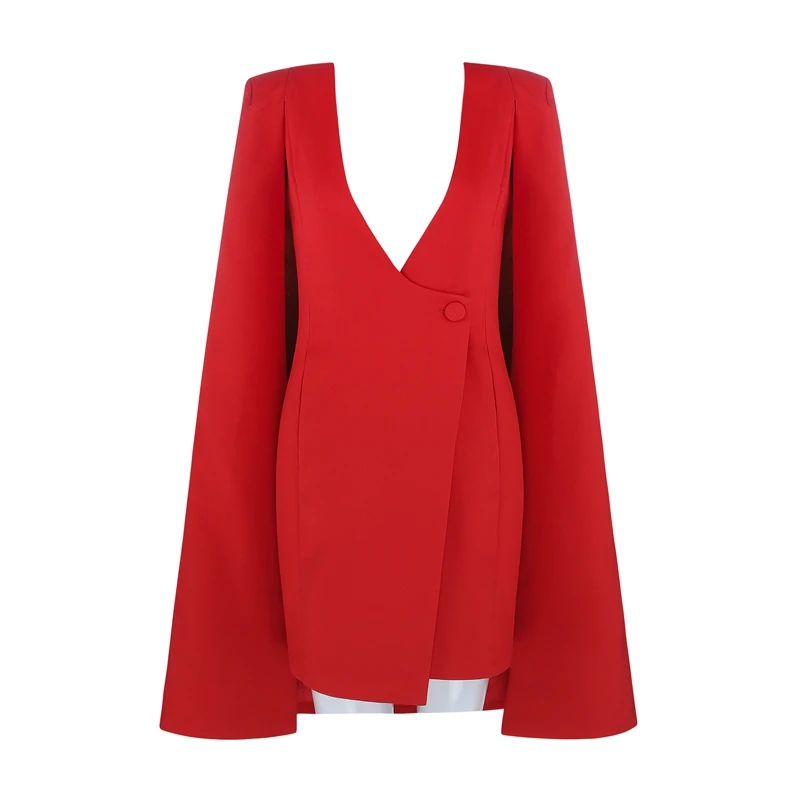 INDRESSME Новое Женское модное облегающее платье с длинными рукавами глубоким v