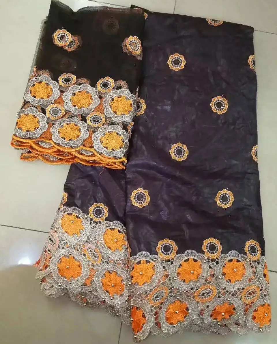 5 ярдов Африканский бассейн кружева белый с 2 французский чистая высокого