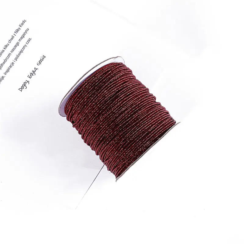 Burgandy DIY 2 мм, 5 метров, 16 цветов, мягкая алюминиевая проволока, обернутая металлической нитью для серьги, ожерелья, украшения для волос, изготовление ювелирных изделий - Цвет: Burgandy