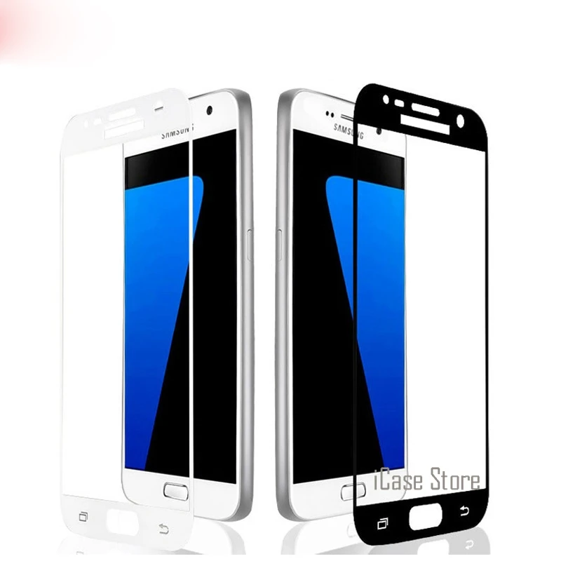 Полное покрытие Экран протектор Закаленное Стекло для Samsung Galaxy A3 2016 S7 A5 A7 2017 A8 S6 S5 S4