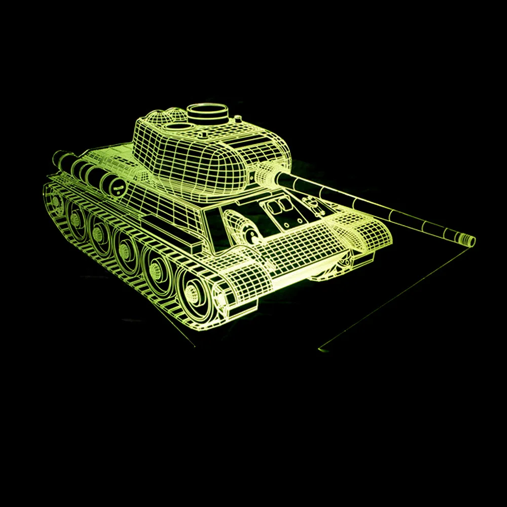 Новая форма бака 3d лампа 7 красочный сенсорный пульт дистанционного управления