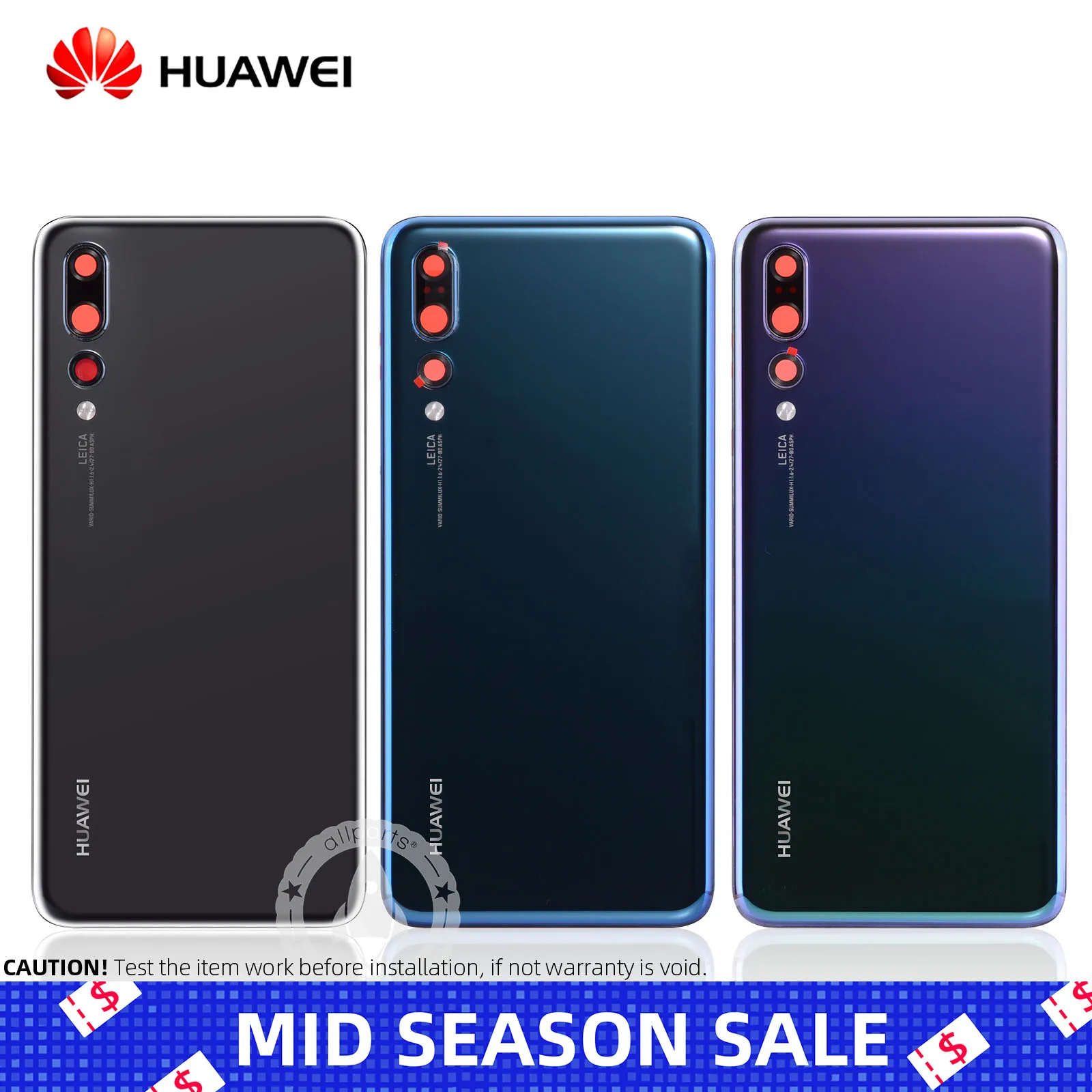 Задняя крышка для Huawei P20 Pro на батарею черный