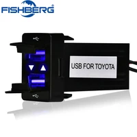 12v 24v dual usb car charger for toyota usb 2 1a 2 port auto power adapter socket for iphone sumsang tablet car styling