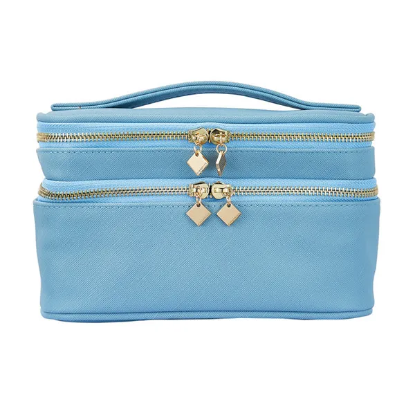 Blue Bag Mihawk, двухслойная косметичка для туалетных принадлежностей, женская косметичка, чехол для макияжа, косметичка, органайзер, аксессуары - Цвет: Blue Bag