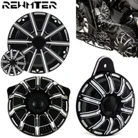 motorcycle horn cover kit for big twin 91 18 derby timer cover air filter cleaner black for harley touring street glide models