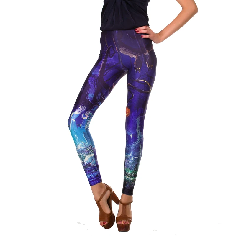 Palicy Women High Waist Leggings Fashion Party 3D Printed Digital Trousers Leggings Cartoon Pattern Elasticity Leggings
