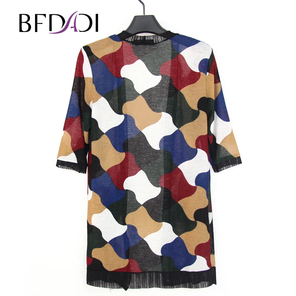 Bfdadi/женские летние солнце доказательство тонкий кардиган Модные Элегантные