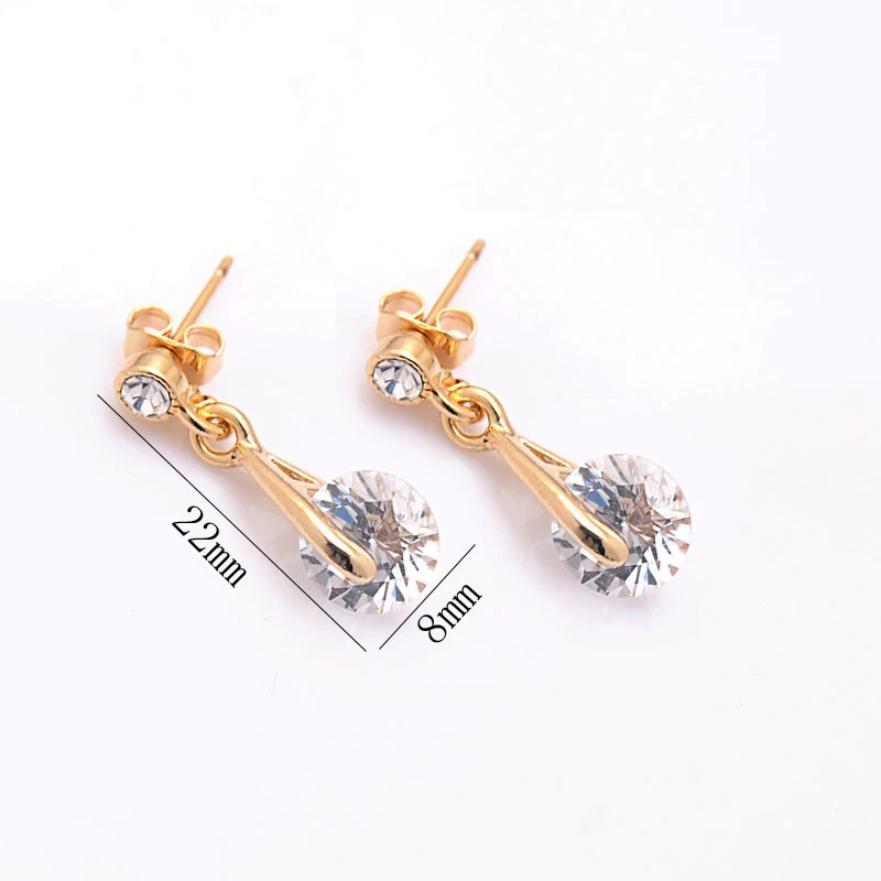 Комплект из колье и серёг с фианитами|jewelry sets for women|crystal jewelry setjewelry |