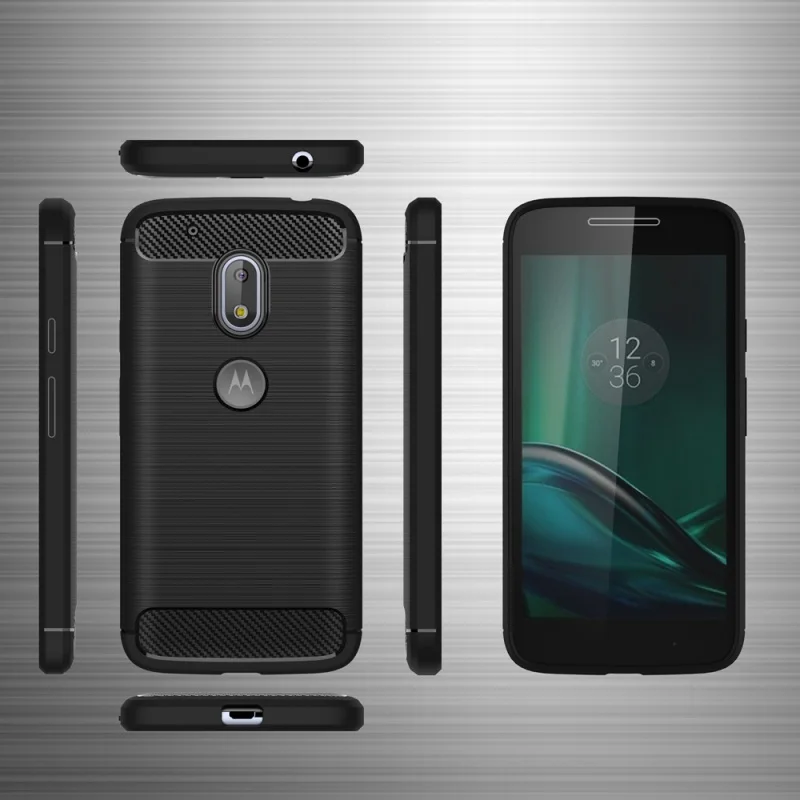 Sell Case for Motorola Moto G4 Play Mobile Phone Bag Carbon Fibre Brushed TPU Smart Cases G 4 Cover Shell | Мобильные телефоны и