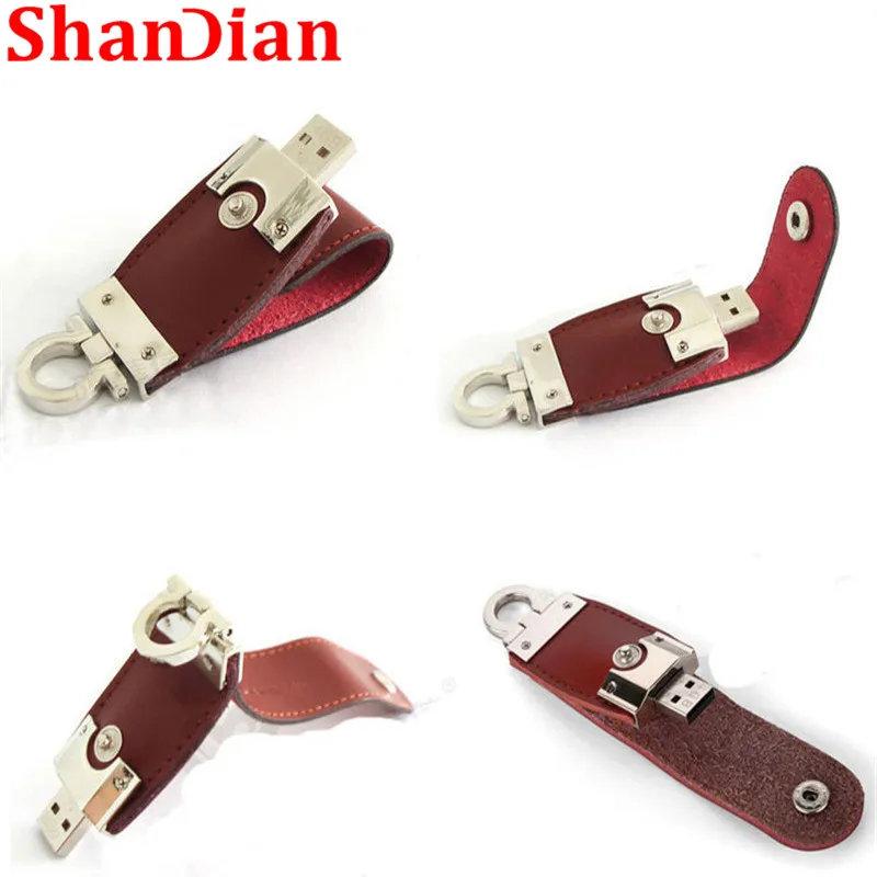 SHANDIAN рекламная оптовая продажа кожаный usb флеш накопитель меховой брелок для