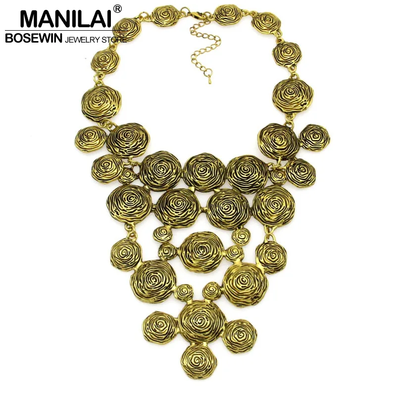 Женское винтажное массивное ожерелье MANILAI модные ювелирные изделия в богемном