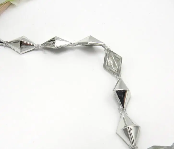 20 ярдов алмазные наконечники бусины с УФ покрытием отделка цепи для шитья Apperal Bag