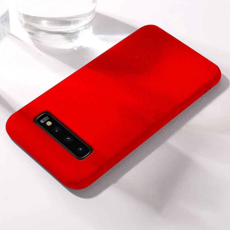 Чехол для samsung Galaxy S10 S10e S10 Plus 5G версия S8 S9 Note 8 9 Чехлы жидкий мягкий, силиконовый, из ТПУ Чехол ударопрочный чехол Fundas