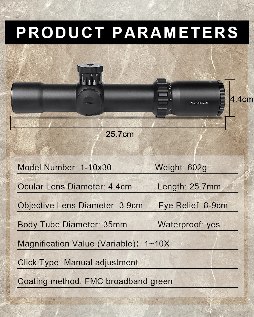 T-Eagle 1-10x30 тактический прицел для AirRifle sniper охотничья Оптика прицел для стрельбы и на открытом воздухе