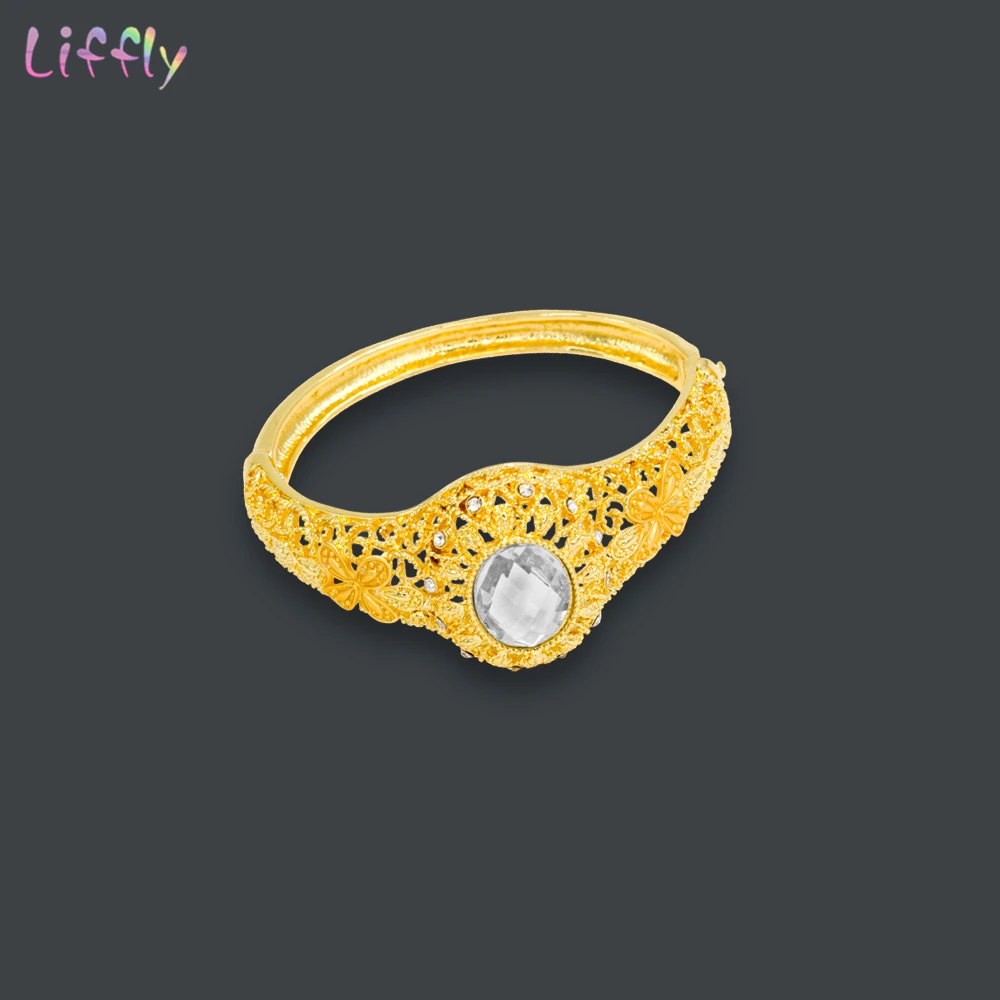 Роскошные дубайские Золотые Ювелирные наборы Liffly свадебный подарок ожерелье