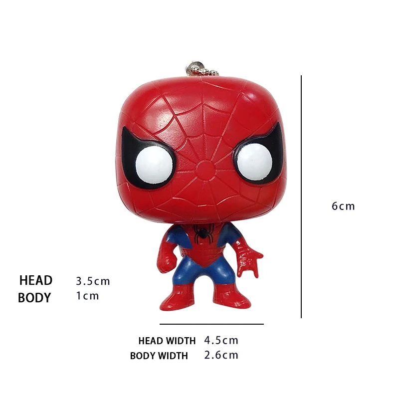 Аниме marvel Мстители мультфильм человек паук Бэтмен Железный человек Капитан Америка фигура катион игрушка супер герой Модель Кукла сумка Подвеска
