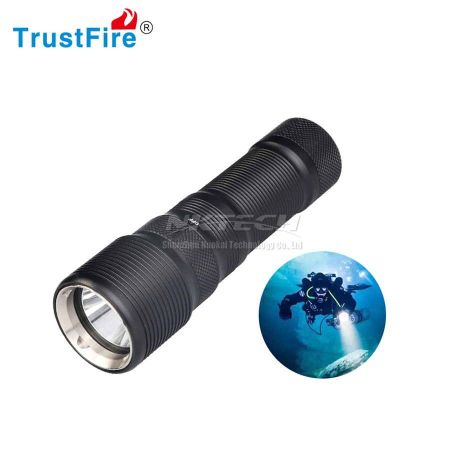 TrustFire DF 008 фонарик для дайвинга 100 м XM L2 светодиодный магнитный переключатель