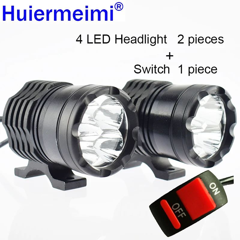 

Huiermeimi 1 Pair Motorcycle Headlights 12V 40W 6000K ED Motorbike Spotlight Moto Driving Headlamp Head Light Auxiliary Lamp DRL