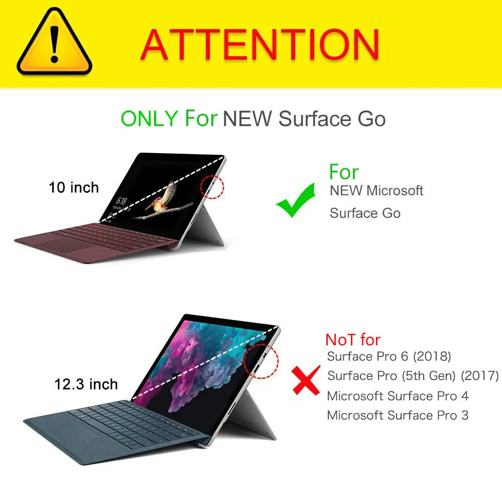 Защитный чехол для поверхности Go 10 &quotтонкий умный чехол-подставка Microsoft Surface 2018