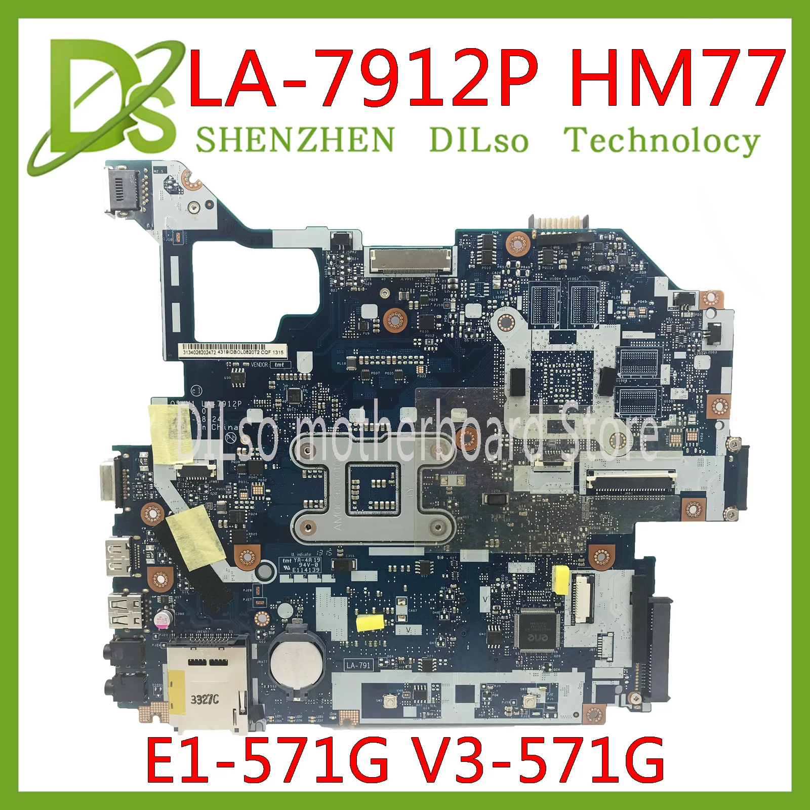 KEFU LA-7912P материнская плата для ноутбука ACER NE56R V3-571 E1-531 E1-571G NV56R Материнская плата ноутбука Q5WTC Q5WVH Q5WV1 LA-7912P HM77 Тесты