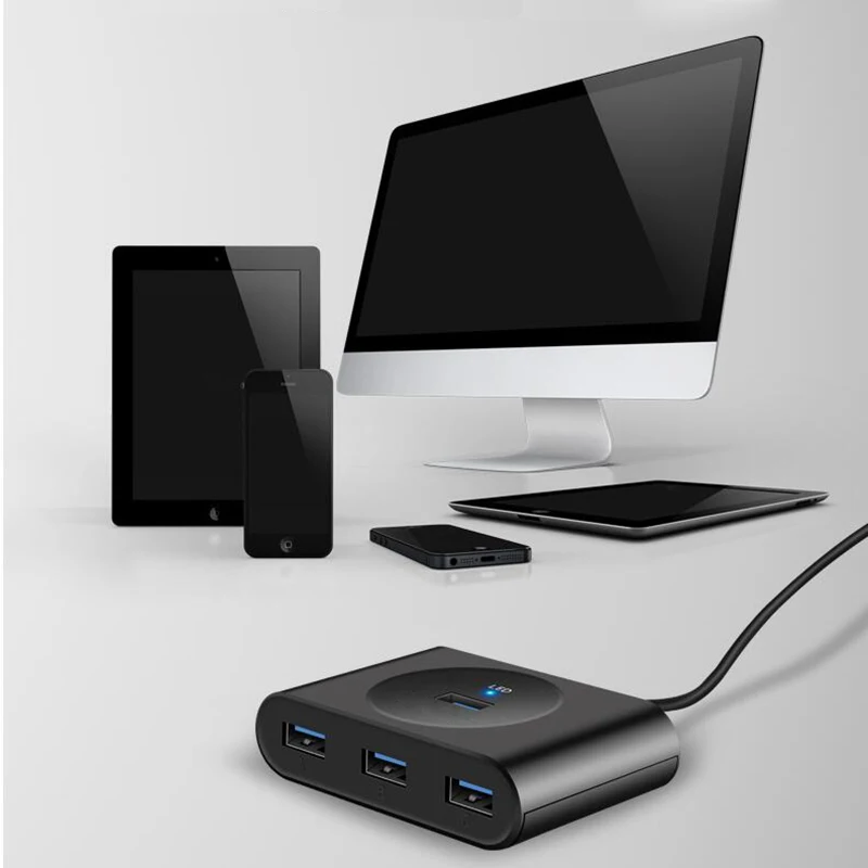 USB HUB 2 0 внешний 4 порта сплиттер зарядное устройство с микро порт питания Для iMac