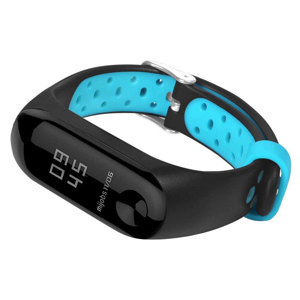 Смарт-аксессуары для Xiaomi Mi Band 4 сменный спортивный Двухцветный силиконовый