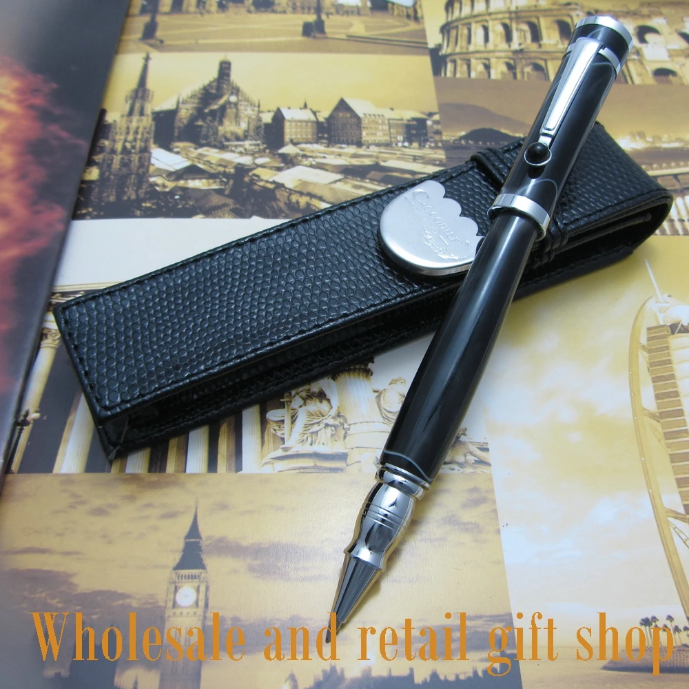 

pen roller Fuliwen high quality acrylic cover black office writing gift