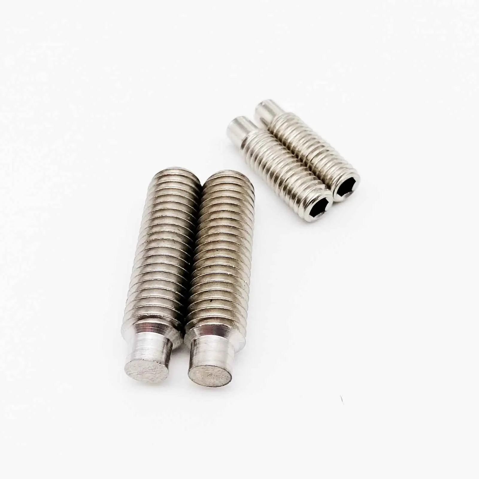304 stainless steel 50X M2.5 M3 M4 M5M6 DIN915 304 Нержавеющая сталь Черный класс 12,9 Набор шестигранных головок винт с собачьей точкой Grub выпуклый торцевой болт - Цвет: 304 stainless steel