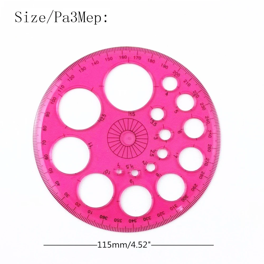 1Pc 360 Degrees Round Ruler Sewing Tailor Rulers Curve Drawing Craft Patchwork Yardstick Tools Random Color | Дом и сад