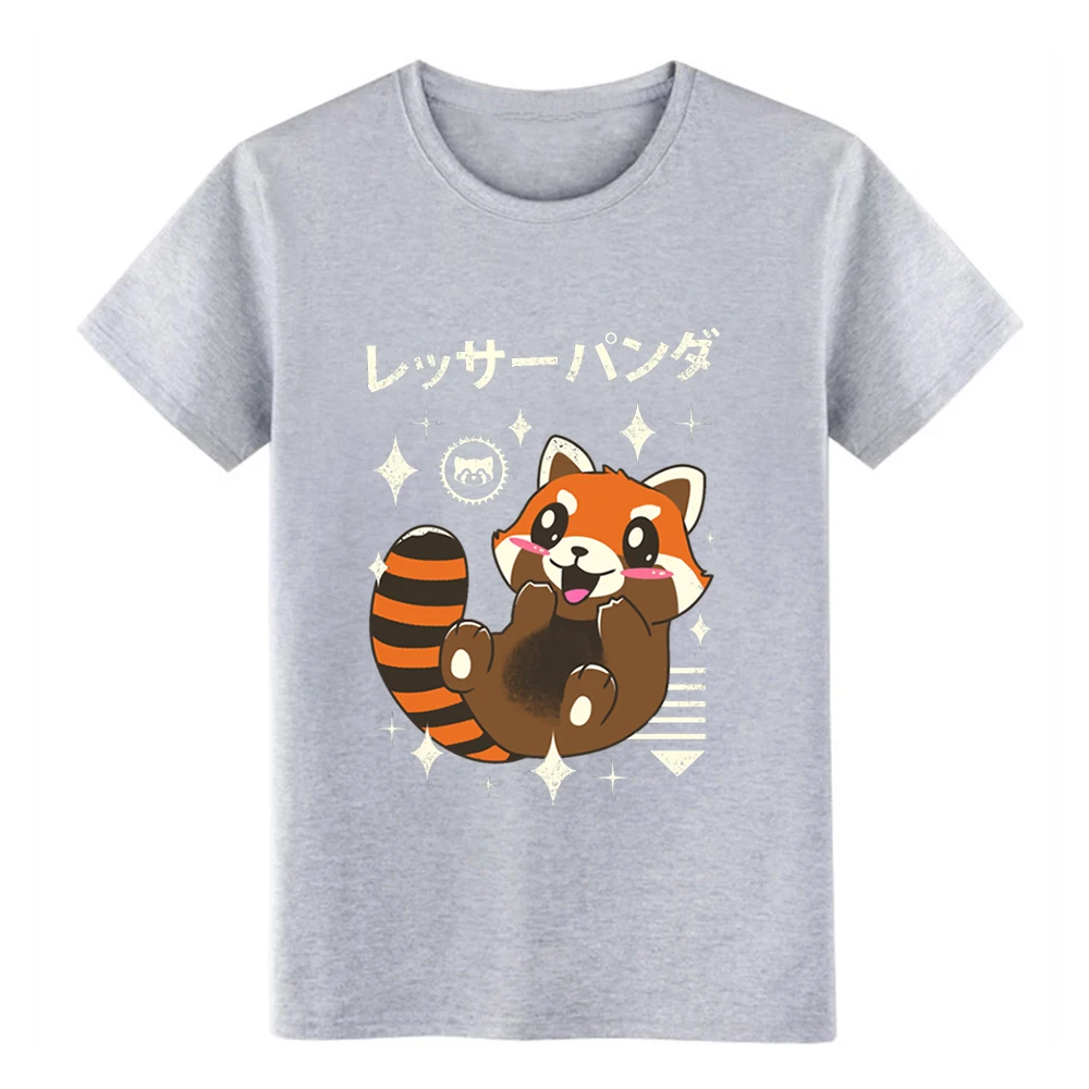 Men's Kawaii Red Panda t shirt create 100% cotton O Neck Pictures Crazy New Style Spring slim | Мужская одежда