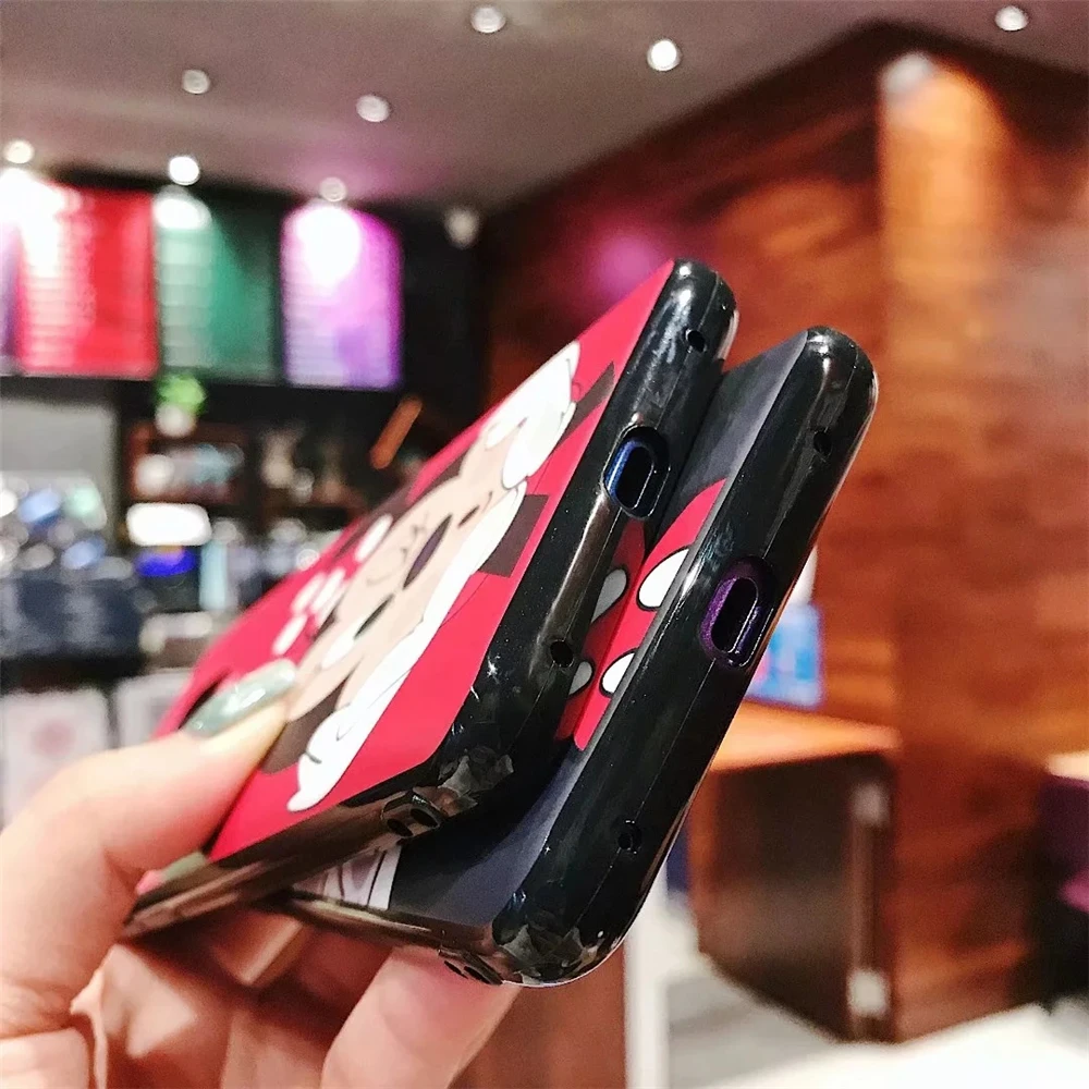 С Микки Маусом и Минни Маус комплект Мышь чехол для телефона Samsung Galaxy S8 S9 S10 плюс