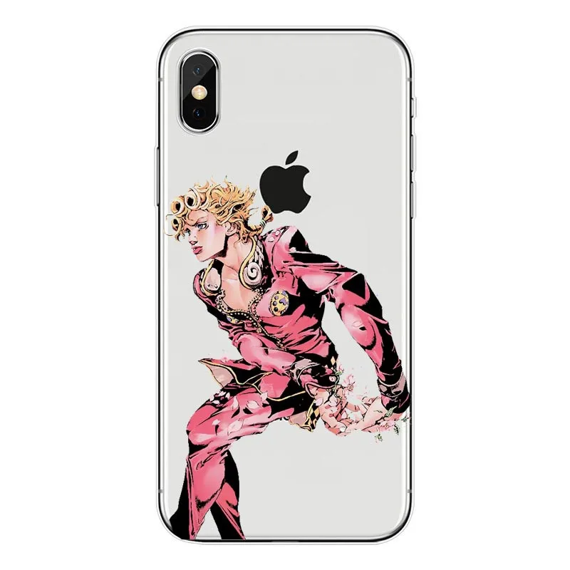 TPU JOJO'S Необычные Приключения над небом JoJo аниме аксессуары для телефонов чехол оболочка для Apple iPhone XR XS MAX X 8 7 Plus 6 5 - Цвет: TPU