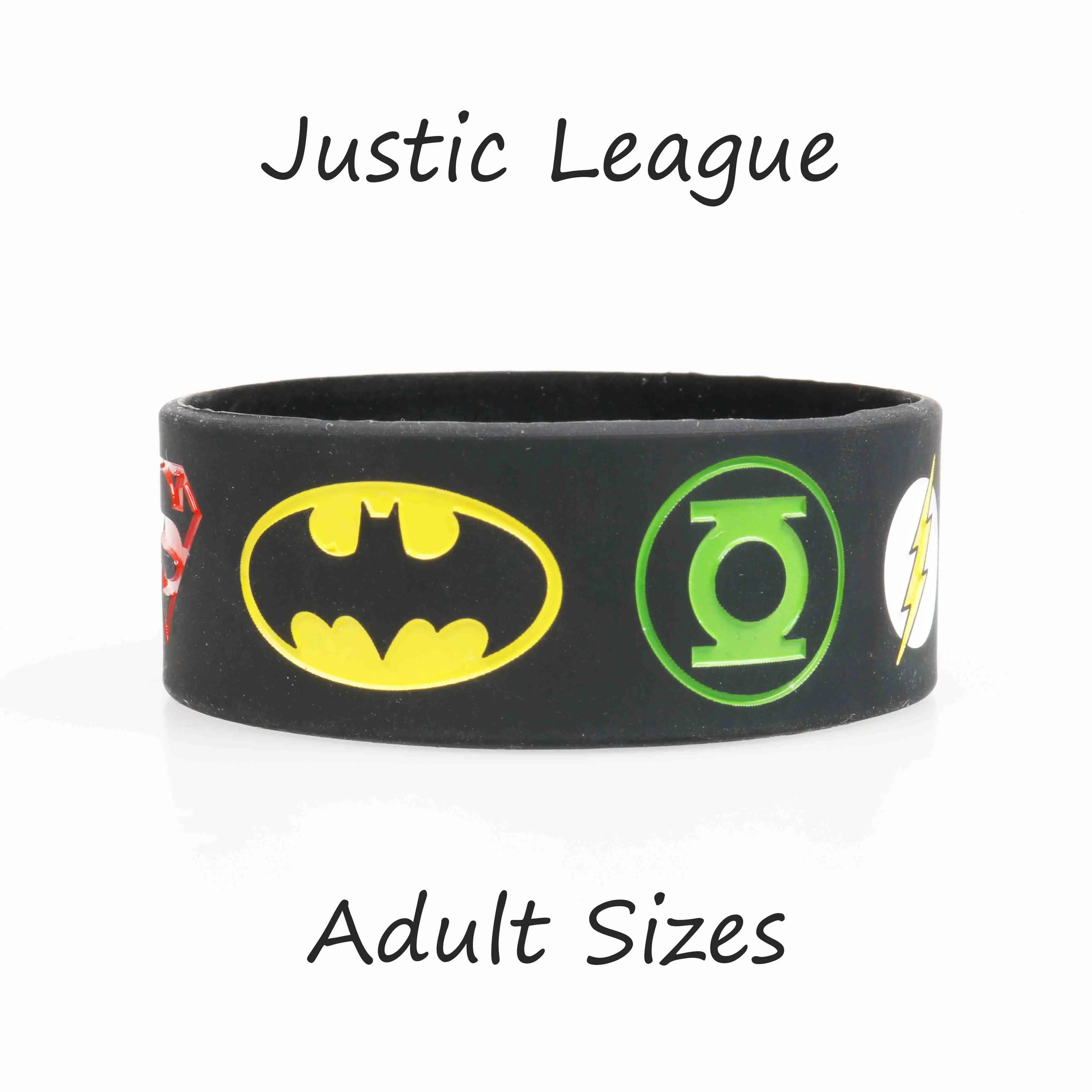 Adult Justice Justice браслеты League Мстители силиконовые браслеты широкая версия Jerwerly для взрослых и детей силиконовый Bileklik модный браслет - Окраска металла: Adult Justice
