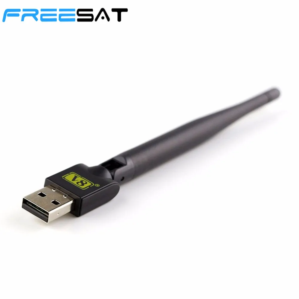 FREESAT USB Wi-Fi с антенной работы для Freesat V7 V8 серии цифровой спутниковый канал для ТВ Декодер каналов кабельного телевидения стабильный сигнал